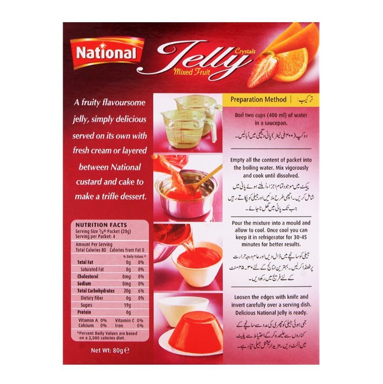 National Crystal Jelly Mixed Fruit 80g